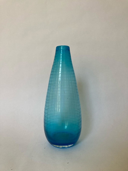 Blau Vase Venini aus der Mid-century 