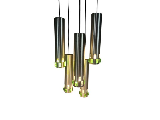 Image 1 of Lakro Amstelveen - Spage age - Spoutnik - lustre en cascade - milieu du siècle