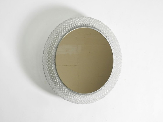 Image 1 of Stunning 1960s illuminated Limburg crystal glass wall mirror