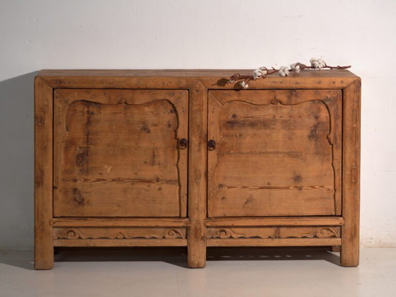 Antique tall sideboard with two doors (c.1920) – High Boards, Wood (photo 24 of 33)