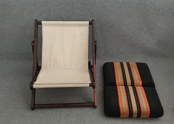 Image 1 of CHAISE MID CENTURY DANISH DESIGN 60s TEAK VINTAGE RETRO