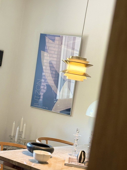 Granhaga Brass Pendant Lamp Swedish model Trava Design Carl Thore