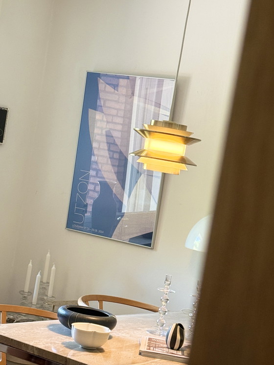 Image 1 of Granhaga Brass Pendant Lamp Swedish model Trava Design Carl Thore