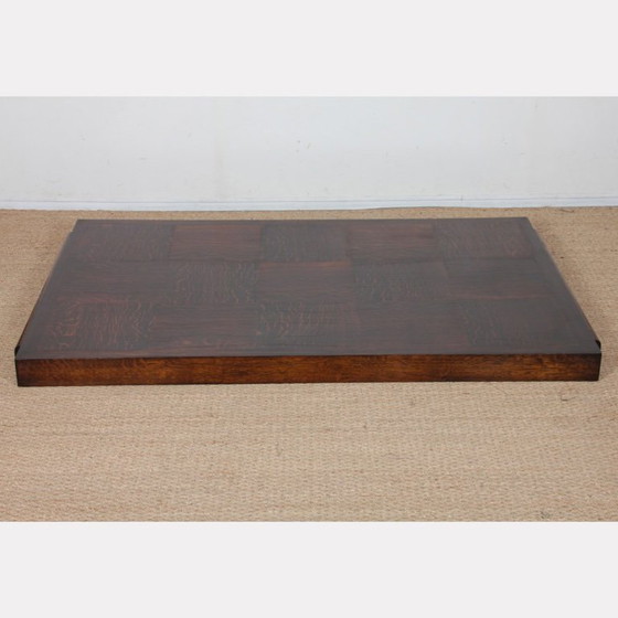 Image 1 of Eikenhouten eettafel in de stijl van Charles Dudouyt, 1940.