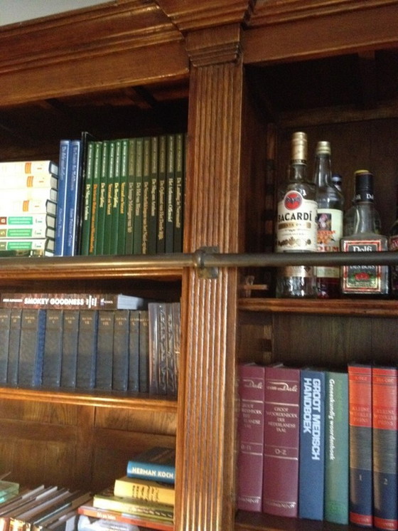 Image 1 of Eichholtz boekenkast bibliotheek kast King William + ladder - 322 cm