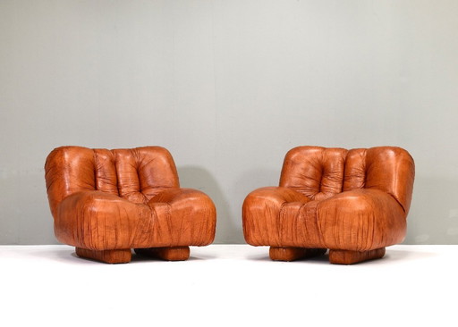 2X Loungestoelen van Giuseppe Rossi voor Rossi di Albizzate, Italië – jaren 70