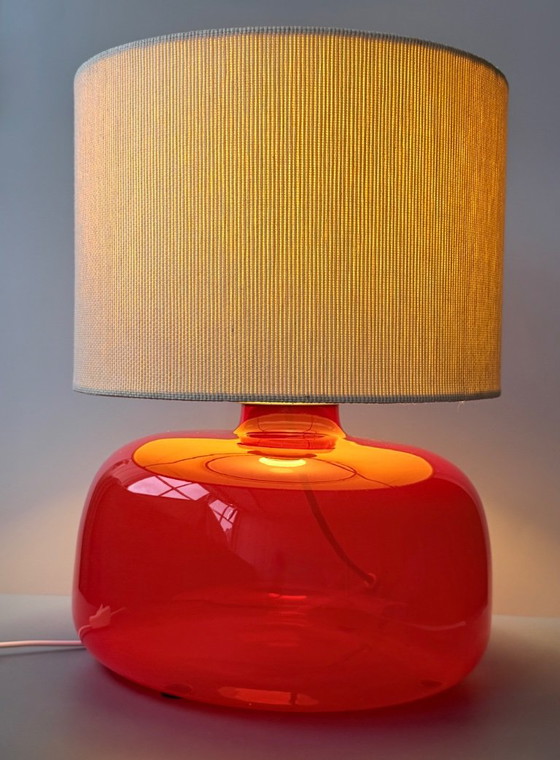 Lampada Vintage IKEA B0211 STOCKHOLM, design rosso rubino, Lampade da tavolo, Vetro (foto 2 di 8)
