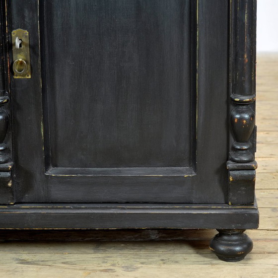 Credenza in pino con 5 cassetti, circa 1900 – Credenze, Wood, Brass, Vintage (photo 8 of 12)