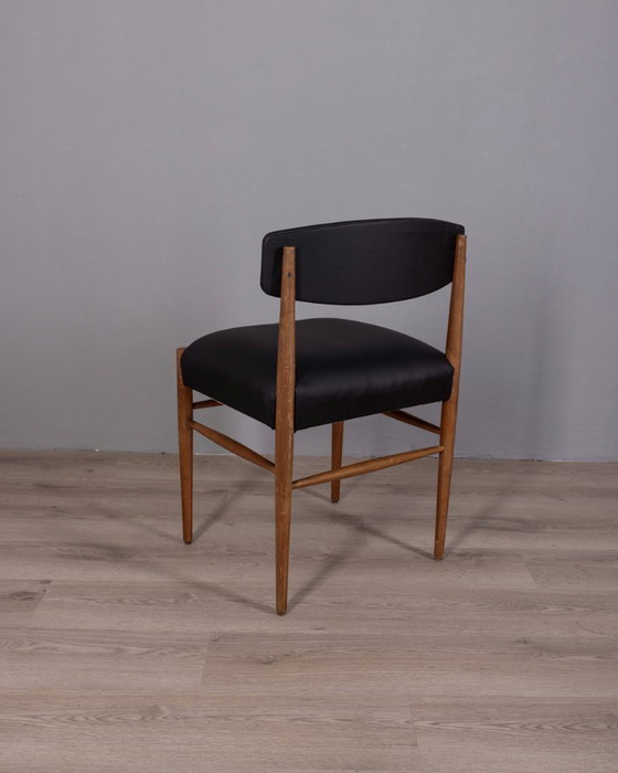 Image 1 of ENSEMBLE DE 4 CHAISES VINTAGE EN BOIS DE TECK DES ANNÉES 1960, DESIGN ITALIEN