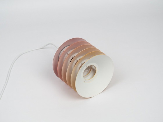 Lampe danoise vintage IKEA Duett, Bent Boysen, 1983, Suspensions, Aluminium, Rouge (photo 5 sur 7)