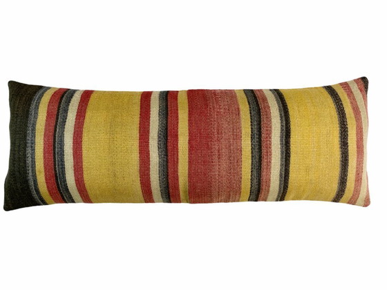 Image 1 of Funda de cojín única de kilim y alfombra – 120 x 40 cm
