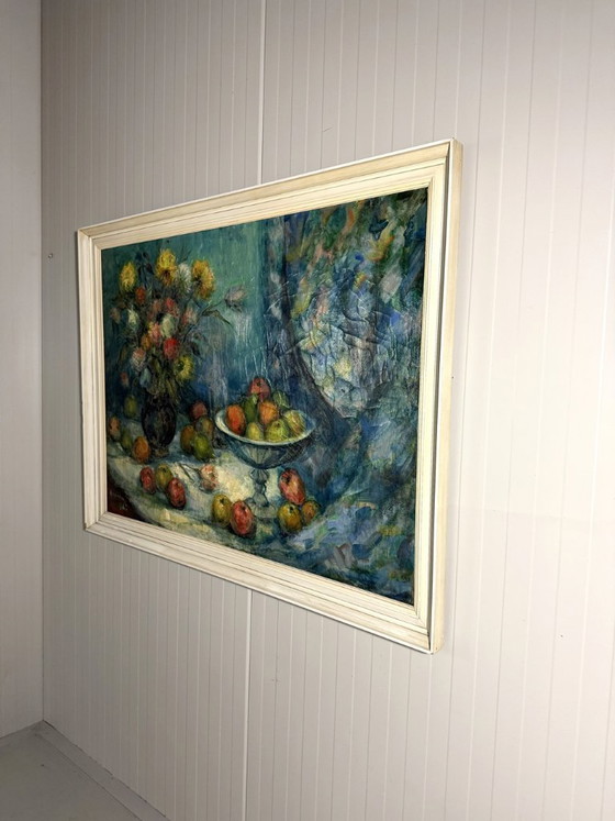 Gran cuadro de naturaleza muerta a color de 1962. – Pinturas y dibujos, Canvas, Wood (photo 12 of 16)