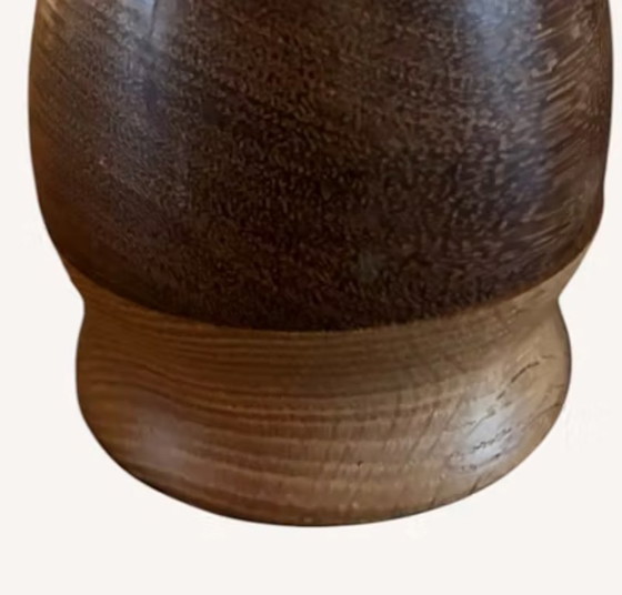 Image 1 of Large vintage wooden pot with round cap