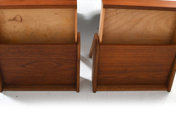 Image 1 of Mid-Century Danish Wall-Mounted Nightstands by Ølholm