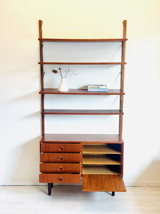 Image 1 of Mueble de pared danés – Muebles HG – Teca – Años 60