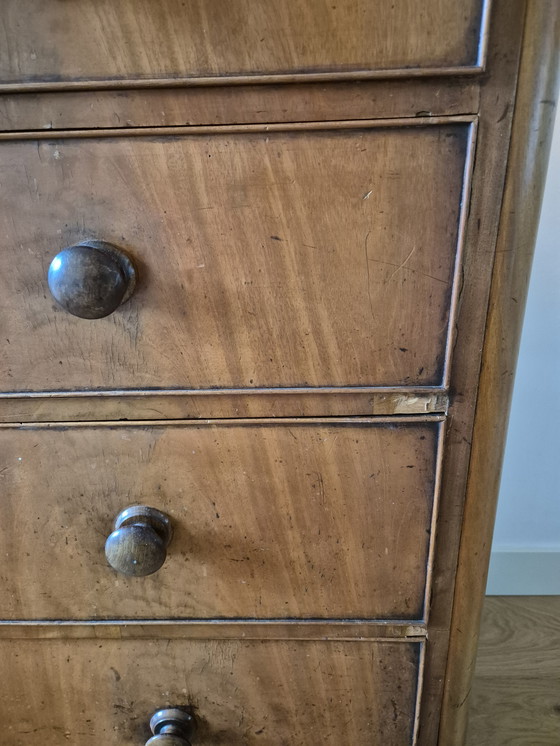 Image 1 of Mahonie ladekast uit Engeland,19de eeuw (vintage/antiek)