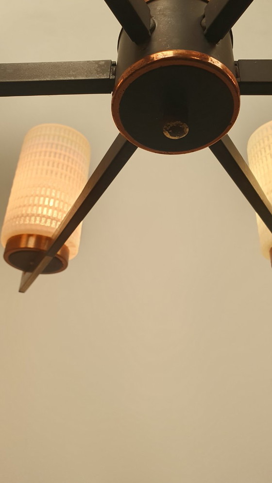 Lustre vintage en laiton et cuivre, style années 50, Arredoluce Murano – Copper, Glass (photo 16 of 20)