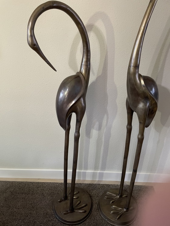 Image 1 of Bronzene Kraniche, 175 cm hoch