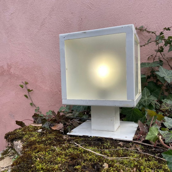 Tebong Paris outdoor bollard light – cubic model, circa 1990 – Table lamps, Iron (photo 9 of 9)