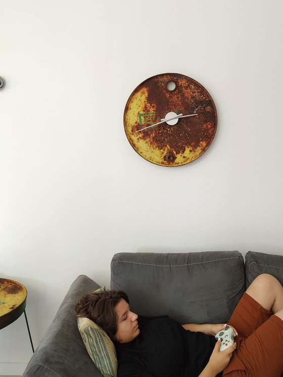 Image 1 of Industrial Wall Clock (Upcycled)