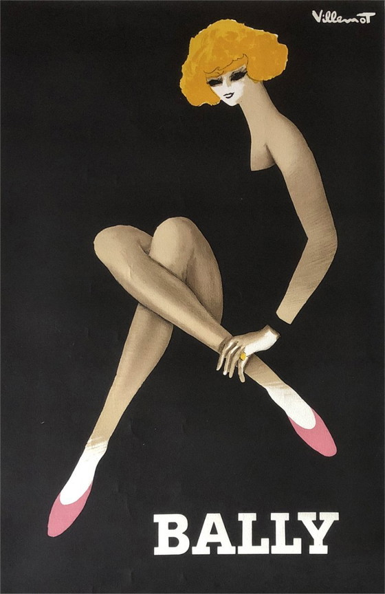 Image 1 of Bernard Villemot – BALLY “La Femme en Noir” – Litografía original, 1982