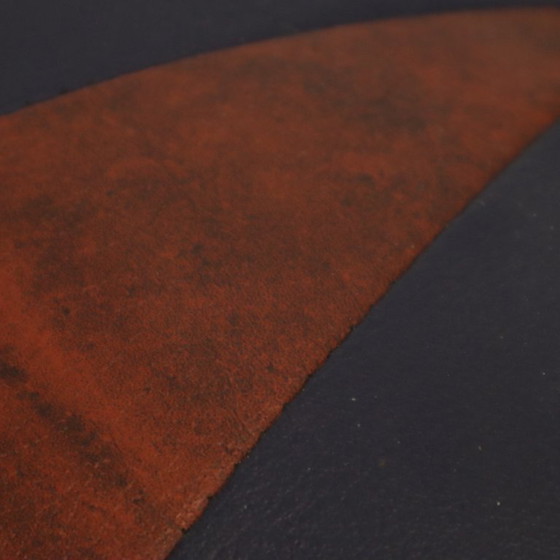 Image 1 of Round Vintage Pouf Purple Bordeaux