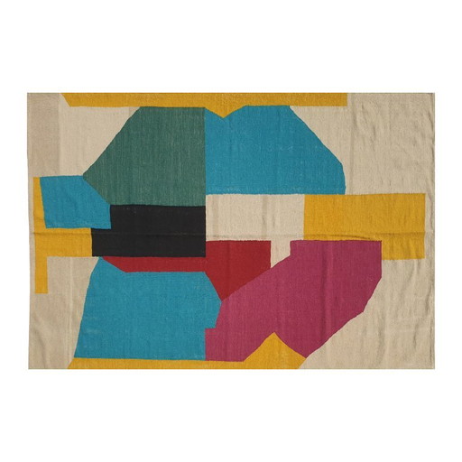 Tapisserie Serge Poliakoff | Gouaches | Laine tissée main sur coton | Textile d'Art tissé plat | 174 × 259 cm (photo 2 of 11)