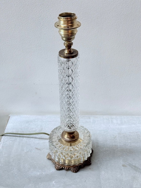 Image 1 of Lampe aus Glas und Messing aus den 1960er Jahren