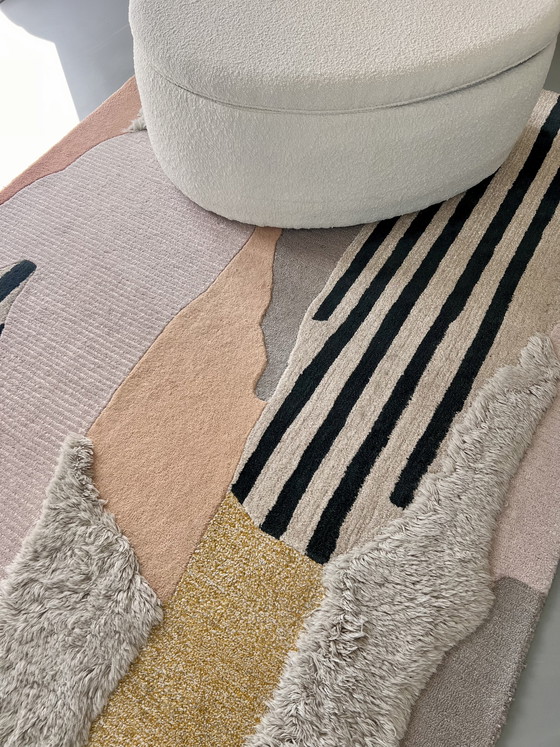 Image 1 of Tapis Jotex tufté à la main en laine et viscose