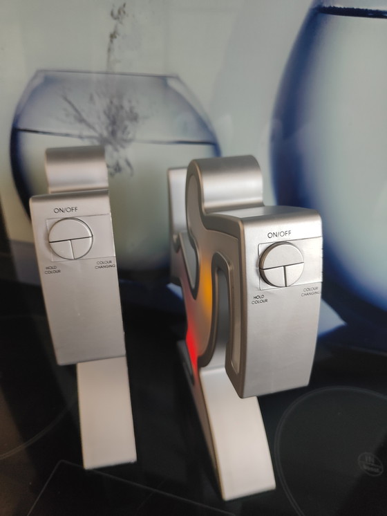 Image 1 of La Linea - Lampada di Osvaldo Cavandoli, Keith Haring - Set 2 pezzi 1990