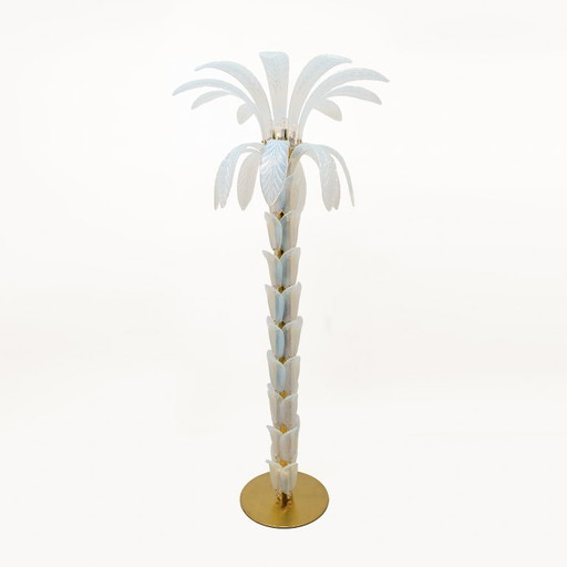 Iridescent Murano Glass Palm Tree Floor Lamp