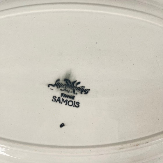 Image 1 of Grande piatto ovale "Samois" di Sarreguemines, inizio XX secolo
