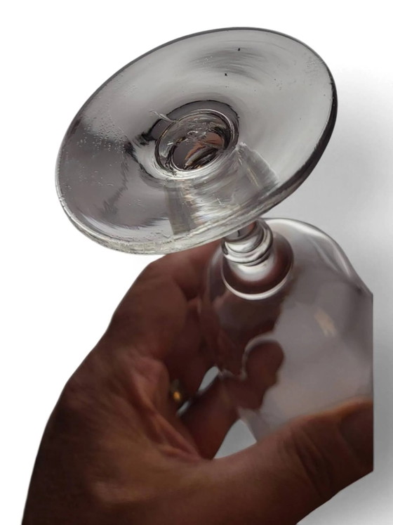 6 engraved glass wine/water glasses from the early 20th century. – Glass & Decanter, Crystal (photo 4 of 10)
