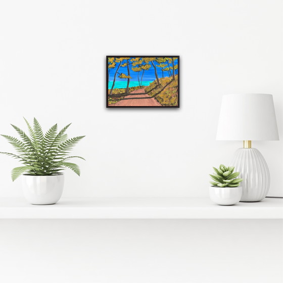 Image 1 of Gouache 30x21cm framed.