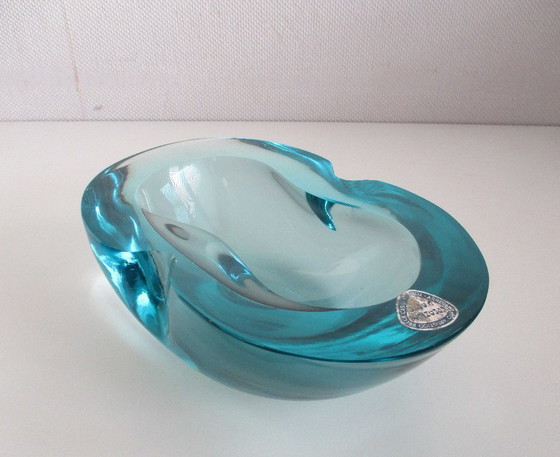 Image 1 of Creazioni d'arte, glazen asbak, toegeschreven aan Flavio Poli