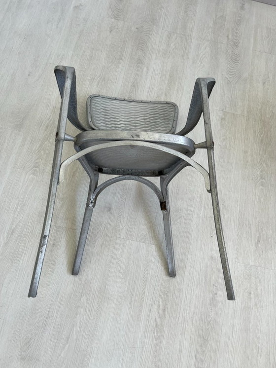 Image 1 of Aluminiumstühle - Avec-Plakette « Gaston Viort - Salon de Provence »