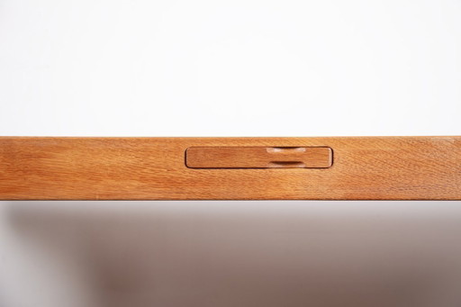 Très grande table de repas extensible, 320 cm, en chêne par Guillerme et Chambron pour Votre Maison 1960.