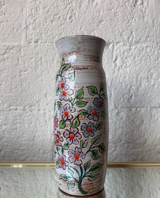 Large ceramic roller vase from Vallauris, 1960s