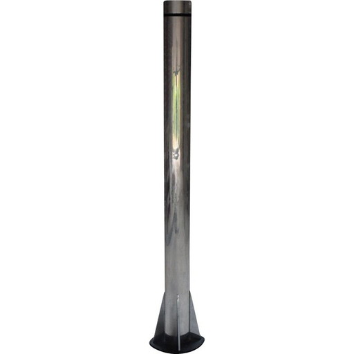 Vintage vloerlamp van zwart epoxystaal door Yonel Lebovici, 1981
