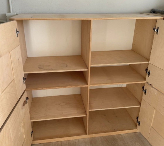 Vintage IKEA KUSK Storage Cabinet Set – Birch Plywood – 90s (photo 8 of 10)