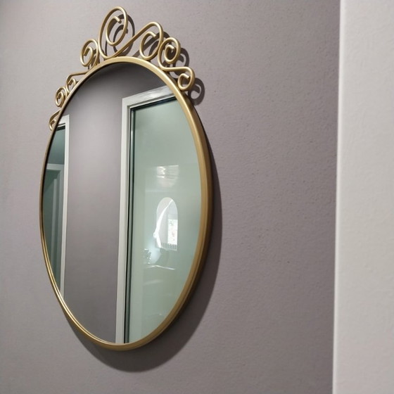 Image 1 of Specchio IKEA EKNE vintage – Finitura oro satinato con riccioli decorativi | Design romantico e barocco 