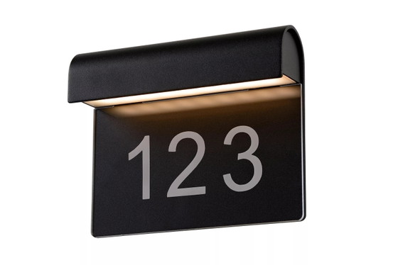 Lucide THESI LED applique: interno ed esterno (IP54), Alluminio, Nero, Modern (foto 4 di 4)