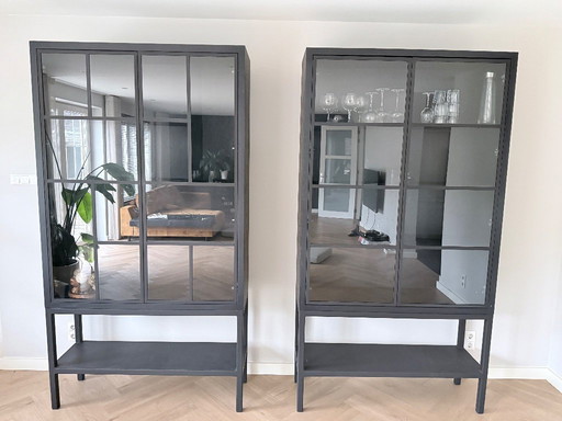Vitrine noire PUUR Vermeer style industriel, vendue à l'unité ou en lot
