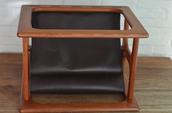 Image 1 of Teak newspaper rack/magazine holder, 1960s Danish Modern