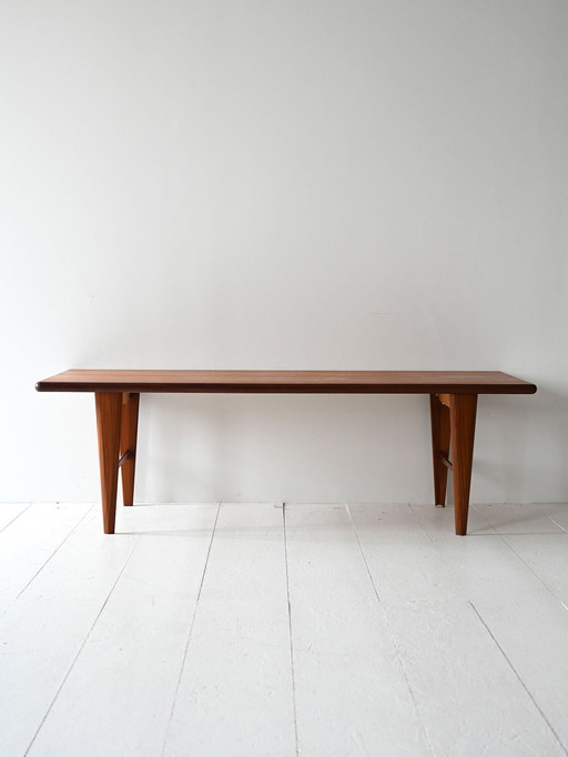 Table basse scandinave en teck des années 1950/60