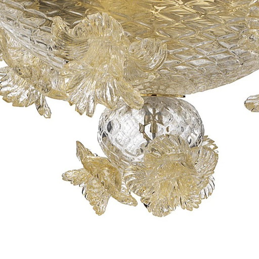 Venetian Floreal Luxury Gold Muarno Glass Chandelier