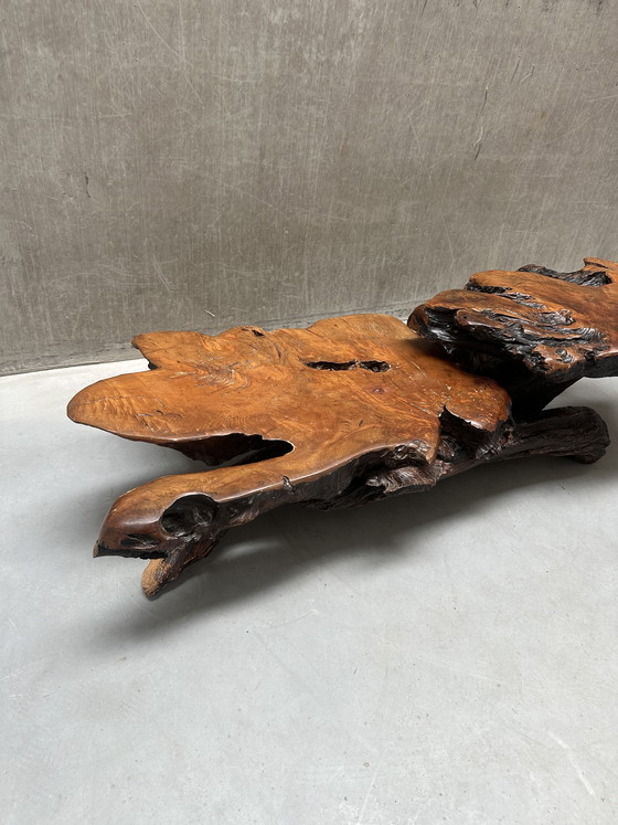 Image 1 of Vintage XL brutalist wabi-sabi coffee table