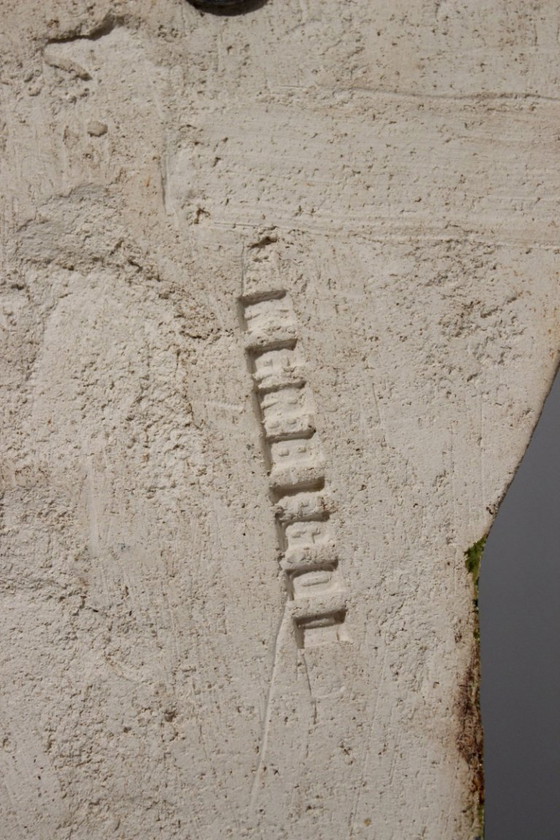 Image 1 of Kerbigot Workshop in Guidel - Bas-relief plaque of a Breton fisherman, France, 1960s