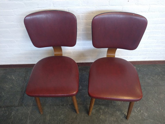 Image 1 of 8x Scandinavische vintage eetkamerstoelen