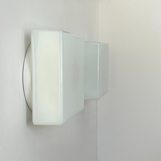 Image 1 of Coppia di appliques vintage Lita, opaline, Francia 1970